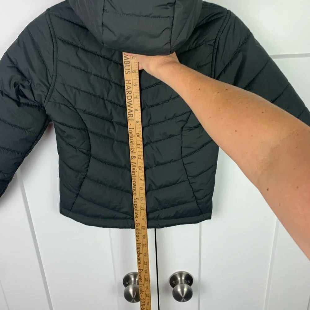 Girls XS DSG Insulated Winter Puffer Cost Jacket Hooded Black 6 - 8 years